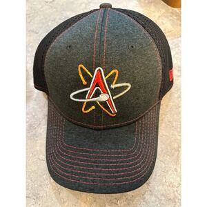 Albuquerque Isotopes New Era 39THIRTY Hat Gray Black Mesh Stretch Fit Med-Lrg